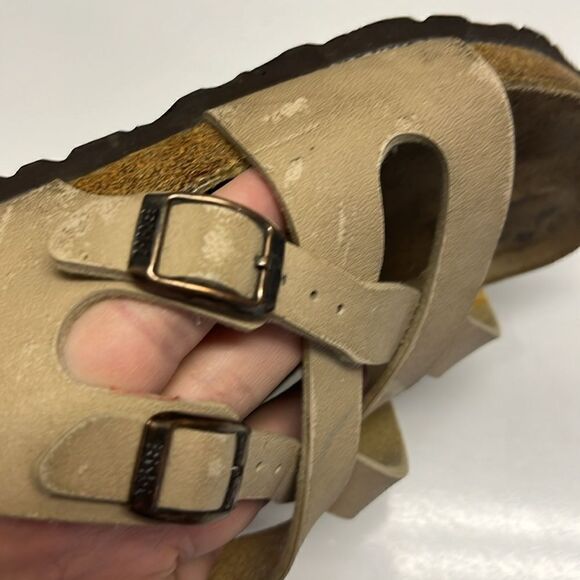 Birkenstocks Size 39 Tan Calais Cork Footbed  Sandal (Left foot only) Unisex - Picture 6 of 11